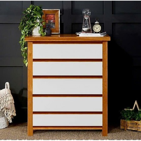 Oak 01 : Tủ Gỗ Sồi + 5 Ngăn Kéo Đứng